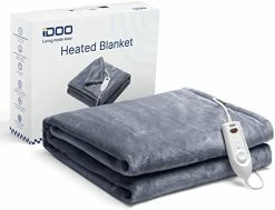 IDOO Foot Pocket Electric Heating Blanket, 50" X 60" Flannel Heated Blanket Throw With Auto Off Timer, Fast Heating, ETL Certification, Overheating Protection For Home Office Brown -Electric Blankets Sales Store 41kV0Vq3KZL. AC