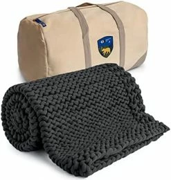 California Design Den Cooling Handmade Chunky Knit Weighted Blanket 15 Pounds, 100% Cotton No Fillers, Breathable, Soft & Calming, All-Season Evenly Weighted Throw (Light Gray) -Electric Blankets Sales Store 41l HSBmk0L. AC 1