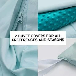 YnM Weighted Blanket And Duvet Covers — Hot And Cold Duvet Cover Set (3 Pieces) — (Green, 60''x80'' 15lbs), Suit For One Person(~140lb) Use On Queen/King Bed 20 YnM Weighted Blanket And Duvet Covers — Hot And Cold Duvet Cover Set (3 Pieces) — (Green, 60''x80'' 15lbs), Suit For One Person(~140lb) Use On Queen/King Bed -Electric Blankets Sales Store 41l4KS1uGyL