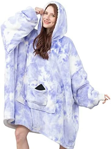 OCTROT Wearable Blanket Hoodie, Fuzzy Soft Sherpa Oversized Blanket Sweatshirts For Women Men, Large Warm Cozy Plush Fleece Hooded Blankets Sweater With Giant Front Pocket For Adults Teens(Dairy Cow) 12 OCTROT Wearable Blanket Hoodie, Fuzzy Soft Sherpa Oversized Blanket Sweatshirts For Women Men, Large Warm Cozy Plush Fleece Hooded Blankets Sweater With Giant Front Pocket For Adults Teens(Dairy Cow) - Image 10