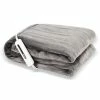 JIAMEIDING Heated Electric Blanket Throw With 3 Heating Levels, 4H Auto Off, Fast Heating,Super Soft 2 Sided Flannel With ETL Certification And Machine Washable, Home Office Travel Use, 50" X 60"Grey