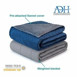 ART DEMO Demo Home Weighted Blanket With Removable Cover Full Size Bed For Individual Between 140-190 Lbs WB-FL-NV-15LB Navy 60"×80" 15lbs -Electric Blankets Sales Store 41mAQlTTmzL