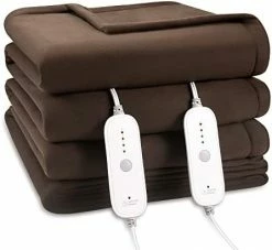 CURECURE Heated Blanket Twin Size 62"x 84" , Electric Heated Throw With 4 Heating Levels Fast Heating & Machine Washable, Full Body Warming With Auto-Off Overheating Protection 10H Timer For Home Use Blankets Blue -Electric Blankets Sales Store 41mHeo2sfkL. AC