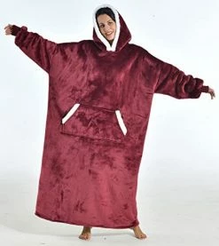 Sioloc Wearable Blanket Hoodie For Women/Kids/Men, Oversized & Cozy Sherpa Lined Hoodie Sweatshirt Blanket Grey -Electric Blankets Sales Store 41mjTXPrcL. AC