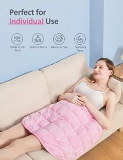 Kivik Pink Weighted Blanket 7 Lbs For Adult,Small Weighted Body Blanket Travel Size,Weighted Lap Blanket Throw For Calming & Relaxing,Household Machine Washable-Pink 29x24 Inches B-purple -Electric Blankets Sales Store 41mv0cSvpdL