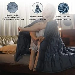 YnM Bamboo Weighted Blanket — 100% Natural Bamboo Viscose Oeko-Tex Certified Material With Premium Glass Beads (Blue Grey, 48''x72'' 15lbs), Suit For One Person(~140lb) Use On Twin/Full Bed Moss Inner Weighted Layer 21 YnM Bamboo Weighted Blanket — 100% Natural Bamboo Viscose Oeko-Tex Certified Material With Premium Glass Beads (Blue Grey, 48''x72'' 15lbs), Suit For One Person(~140lb) Use On Twin/Full Bed Moss Inner Weighted Layer -Electric Blankets Sales Store 41n6SAG1UCS
