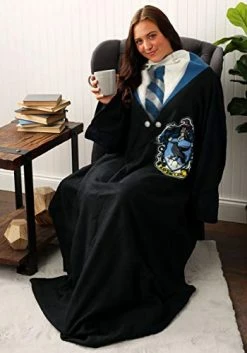 Northwest Comfy Throw Blanket With Sleeves, 48 X 71 Inches, Ravenclaw Rules