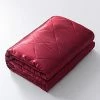 Simonas Luxury Satin Weighted Blanket For Better Sleep 60x 80In Queen Size 12 Lb Perfect For Any Season New Special Colors , Limited Edition, Red, Large, Simonas Luxury Satin Soft Blanket (Red)