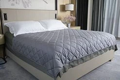NIGHTLY GOOD DREAM Weighted Blanket King Size 15 Lbs 86X92 Inch For Couples & Adults Weighted Blankets For Deeper Sleep, Cotton King Heavy Blanket With Premium Glass Beads Grey