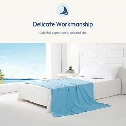 Aimon Weighted Blanket Cover For Adults (48"x72",Blue,Twin Size,Side Zipper) Cotton Duvet Cover For Weighted Blanket, Washable Heavy Blanket Cover With 8 Ties -Electric Blankets Sales Store 41pAOCKpSqL