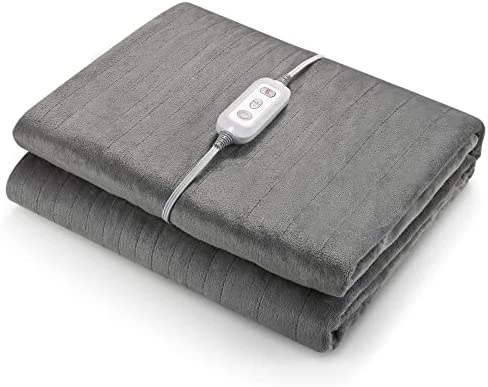 CURECURE Heated Electric Blanket Full Size 72" X 84" Oversized Flannel Heated Blanket With 4 Heating Levels & 10 Hours Auto Off, Comfort Warm Blanket For Bed Sofa Home Office Use, Machine Washable Linen 10 CURECURE Heated Electric Blanket Full Size 72" X 84" Oversized Flannel Heated Blanket With 4 Heating Levels & 10 Hours Auto Off, Comfort Warm Blanket For Bed Sofa Home Office Use, Machine Washable Linen - Image 8