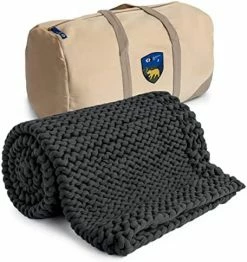 California Design Den Cooling Handmade Chunky Knit Weighted Blanket 15 Pounds, 100% Cotton No Fillers, Breathable, Soft & Calming, All-Season Evenly Weighted Throw (Light Gray) -Electric Blankets Sales Store 41r6uZbqKuL. AC