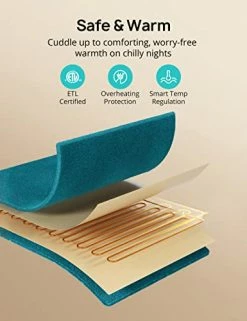 Evajoy Electric Heated Blanket Full Twin Size Heated Throw Blanket 72" X 84" Soft Flannel Fast Heating Blanket With 10 Heating Levels 1-12 Hours Timer Auto-Off Overheating Protection Machine Washable Navy Blue 10 Evajoy Electric Heated Blanket Full Twin Size Heated Throw Blanket 72" X 84" Soft Flannel Fast Heating Blanket With 10 Heating Levels 1-12 Hours Timer Auto-Off Overheating Protection Machine Washable Navy Blue -Electric Blankets Sales Store 41rCKkNseBL