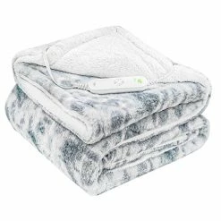 GOQO TOMO GOQOTOMO Electric Heated And Weighted 2 In1 Blanket — Flannel Material With Premium Glass Beads, With 12 Heat Levels, 8 Timer (Grey Tie Dye, 15lb 48''x72'')