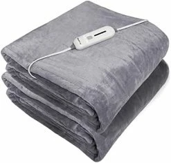 WAPANEUS Electric Blanket 72”x84” Flannel Heated Blanket Full Size With 5 Heating Settings 10 Hours Auto-Off, Fast-Heating, ETL Listed, Machine Washable, Dark Grey -Electric Blankets Sales Store 41s83W7uL0L. AC
