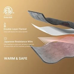 MIZZEO Electric Heated Blanket Throw 50" X 60" Full Body Size Fast Heating Blankets 100% Polyester Velvet 10 Heating Levels 1-12 Hours Auto-Off ETL Certified Machine Washable (Grey) Leopard 9 MIZZEO Electric Heated Blanket Throw 50" X 60" Full Body Size Fast Heating Blankets 100% Polyester Velvet 10 Heating Levels 1-12 Hours Auto-Off ETL Certified Machine Washable (Grey) Leopard -Electric Blankets Sales Store 41sJGD3gVrL