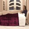 Well Being 15 Lbs Mink Reverse To Sherpa Weighted Blanket, 48x72, Burgundy