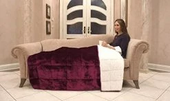 Well Being 15 Lbs Mink Reverse To Sherpa Weighted Blanket, 48x72, Burgundy 8 Well Being 15 Lbs Mink Reverse To Sherpa Weighted Blanket, 48x72, Burgundy -Electric Blankets Sales Store 41spOLD7qHL. AC