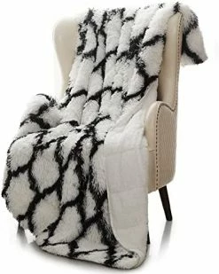 Reepow Sherpa Weighted Blanket Queen Size 60”×80” 15lbs, Warm Fuzzy Heavy Bed Blankets With Moroccan Pattern, Premium Gift And Prize Idea, Designed For 140-190 Lbs Adults - Grey -Electric Blankets Sales Store 41sqtgyON L. AC