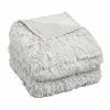 Sienna Fluffy Fleece Weighted Blanket Throw - Silver, 49" X 71" - 6kg