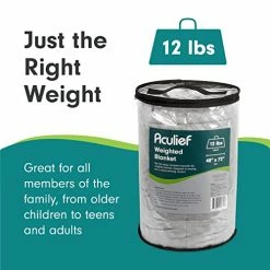 Aculief - Weighted Blanket - Calming Blanket - Gentle All-Over Compression - For Adults, Teens, And Older Children - Full Size Blanket - 48” X 72” - 12 LBS (Gray) -Electric Blankets Sales Store 41tJmXveM4L