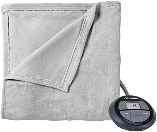 Sunbeam Microplush Blanket Electric Overblanket, Twin, Gray Violet 4 Sunbeam Microplush Blanket Electric Overblanket, Twin, Gray Violet - Image 2