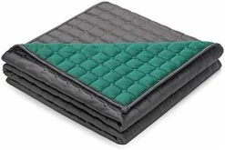 Argstar Cooling Bamboo & Cozy Fleece Weighted Blanket For Adult 15 Lbs On Queen Bed, Small Compartments, Diamond Grid Pattern, Reversible Heavy Blankets With Premium Glass Beads, 60"x80", Dark Grey. -Electric Blankets Sales Store 41tQxd04o6L. AC 1