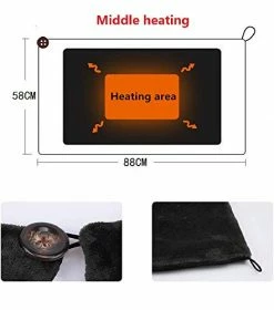 SEITG USB Electric Heating Blanket Heated Shawl 3 Heating Settings And 3 Hours Auto Off For Office Study Sitting Room Library Coffee Shop Plane And More (Black) -Electric Blankets Sales Store 41tSQy7sUrL