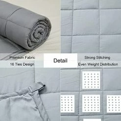 FindPanda Weighted Blanket King Size 15 Pounds For Adults (78"x 85", Dark Grey), Premium Fabric With Glass Beads -Electric Blankets Sales Store 41tqK6OrVRS