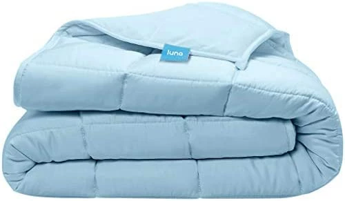 Luna Adult Weighted Blanket - Individual Use - 15 Lbs - 60x80 - Queen Size Bed - 100% Oeko-Tex Cooling Cotton & Glass Beads - USA Designed - Heavy Cool Weight - Light Grey 16 Luna Adult Weighted Blanket - Individual Use - 15 Lbs - 60x80 - Queen Size Bed - 100% Oeko-Tex Cooling Cotton & Glass Beads - USA Designed - Heavy Cool Weight - Light Grey - Image 14