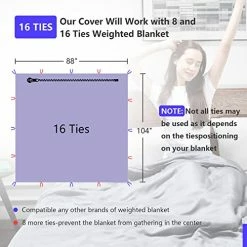 OMYSTYLE Cotton Duvet Cover For Weighted Blankets With 16 Ties(Grey, 88''x104''), King Size Removable Heavy Blanket Cover For Two Adults-Breathable And Soft Duvet Cover For All Season -Electric Blankets Sales Store 41uoqgD6uvL