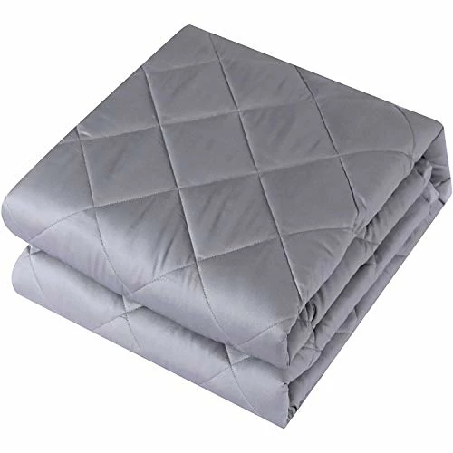 Weighted Blanket For Adult 12 Lbs Heavy Blanket Cotton Material With Glass Beads - Light Gray - Twin Size (48''x72) 3 Weighted Blanket For Adult 12 Lbs Heavy Blanket Cotton Material With Glass Beads - Light Gray - Twin Size (48''x72)