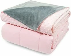 Aemicion Weighted Blanket For Adult Pink 15lbs 60" X80" Queen Size Premium Cotton Comfortable Heavy Bed Blanket With Glass Beads Removable Minky Dot Duvet Cover Pink Minky Cover & Pink Cotton Blanket -Electric Blankets Sales Store 41vNbmhRwGL. AC