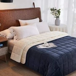 HomeSmart Products HomeSmart Weighted Throw Blanket For Adults & Kids (Light Grey & White 7lbs 48x60) | Duel Sided - Super Soft Fleece & Cozy Plush Sherpa Fabric On Opposite Side 20 HomeSmart Products HomeSmart Weighted Throw Blanket For Adults & Kids (Light Grey & White 7lbs 48x60) | Duel Sided - Super Soft Fleece & Cozy Plush Sherpa Fabric On Opposite Side -Electric Blankets Sales Store 41vSzjVlNjL. AC