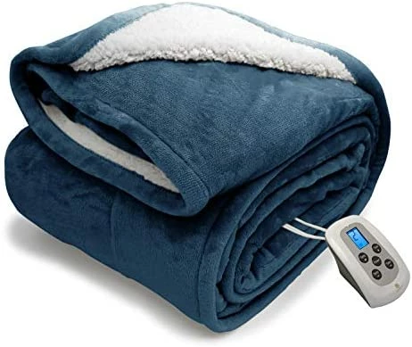 Marquess Twin Electric Blanket Heated Sherpa And Reversible Flannel Washable Throw ,Fast-Heating Full Body Warming Soft With 10 Heat Settings/Safety 10 Hours Auto-Off Controller (62x84''Linen Light Brown 9 Marquess Twin Electric Blanket Heated Sherpa And Reversible Flannel Washable Throw ,Fast-Heating Full Body Warming Soft With 10 Heat Settings/Safety 10 Hours Auto-Off Controller (62x84''Linen Light Brown - Image 7