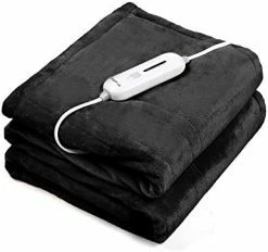WAPANEUS Electric Blanket 72”x84” Flannel Heated Blanket Full Size With 5 Heating Settings 10 Hours Auto-Off, Fast-Heating, ETL Listed, Machine Washable, Dark Grey -Electric Blankets Sales Store 41xZq8ekEL. AC 1