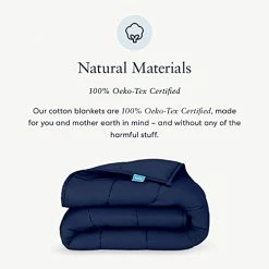 Luna Adult Weighted Blanket - Individual Use - 15 Lbs - 60x80 - Queen Size Bed - 100% Oeko-Tex Cooling Cotton & Glass Beads - USA Designed - Heavy Cool Weight - Navy -Electric Blankets Sales Store 41ywi7QAD6S