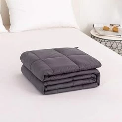 OYOWUOT Weighted Blanket For Adults (20 Lbs, 60"x80", Queen Size Bed) 100% Cooling Comfortable Cotton Heavy Blanket With Premium Glass Beads For Calming | Grey -Electric Blankets Sales Store 41zOQAGbSYL