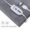 NB Electric Heated Blanket Full Size 77'' X 84'' Heated Throw For Whole Body Warming & Extra Large Size, 4 Heating Levels And 10H Auto-Off With Overheating Protection - Grey -Electric Blankets Sales Store 51008MhNamS