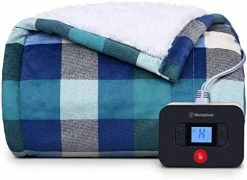 Westinghouse Electric Blanket Heated Blanket, Plaid Sherpa Heating Blanket, 10 Heating Levels & 1 To 12 Hours Heating Time Settings, Green Plaid, 62"x84" Twin Size 16 Westinghouse Electric Blanket Heated Blanket, Plaid Sherpa Heating Blanket, 10 Heating Levels & 1 To 12 Hours Heating Time Settings, Green Plaid, 62"x84" Twin Size -Electric Blankets Sales Store 510hH6HZiL. AC