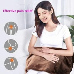 TOHMR USB Heated Shawl, Warm Electric Throws Flannel Blanket Heating Cushion Pad Blanket - 3 Speed Regulating Switch 34"X22" (Gray) -Electric Blankets Sales Store 510jebCsr1L