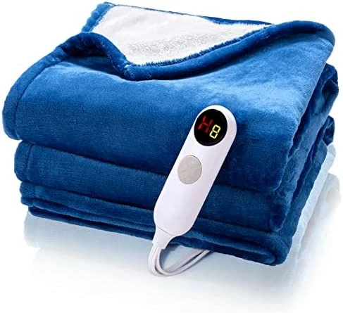 Heated Blanket, MSDUNOVR Electric Blanket Machine Washable, Extremely Soft And Comfortable Heating Blanket With 6 Heating Levels1-8 Hours Timer Auto-Off Overheating Protection (Dark Blue, 50"X60") 6 Heated Blanket, MSDUNOVR Electric Blanket Machine Washable, Extremely Soft And Comfortable Heating Blanket With 6 Heating Levels1-8 Hours Timer Auto-Off Overheating Protection (Dark Blue, 50"X60") - Image 4