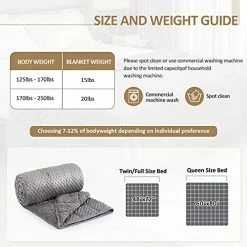 Weighted Blanket 15 Lbs, Sted Weighted Blanket Queen Size, Minky Dot Weighted Blanket For Adult, Dual Sided Soft Thick Heavy Blanket With Premium Glass Beads, Machine Washable, Grey 60"×80" 15 Lbs -Electric Blankets Sales Store 511DtsaWisS 1