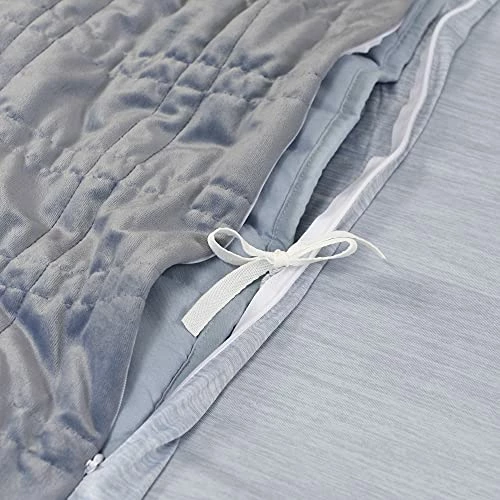 LIFE COMFORT 15llb Premium Weighted Blanket With Removable Warming And Cooling Reversible Cover 48x72, Blue 7 LIFE COMFORT 15llb Premium Weighted Blanket With Removable Warming And Cooling Reversible Cover 48x72, Blue - Image 5