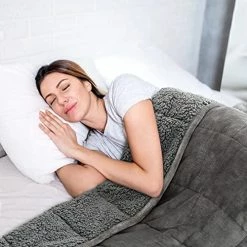 Sherpa Weighted Blanket 15 Lbs,Drewin Moroccan Print Flannel Fleece Soft Weighted Blanket For Adult (130lbs-180lbs),Fuzzy Plush Heavy Throw Blanket For Warm Winter Gifts,Grey 60x80 Inches 23 Sherpa Weighted Blanket 15 Lbs,Drewin Moroccan Print Flannel Fleece Soft Weighted Blanket For Adult (130lbs-180lbs),Fuzzy Plush Heavy Throw Blanket For Warm Winter Gifts,Grey 60x80 Inches -Electric Blankets Sales Store 511p4Ev178L. AC