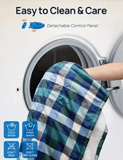 Westinghouse Electric Blanket Heated Blanket, Plaid Sherpa Heating Blanket, 10 Heating Levels & 1 To 12 Hours Heating Time Settings, Green Plaid, 62"x84" Twin Size 13 Westinghouse Electric Blanket Heated Blanket, Plaid Sherpa Heating Blanket, 10 Heating Levels & 1 To 12 Hours Heating Time Settings, Green Plaid, 62"x84" Twin Size -Electric Blankets Sales Store 5126NPjBJEL