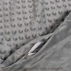 YEMYHOM Removable Duvet Covers For Weighted Blankets Inner Layer (48" X 72" Duvet Cover, Gray Minky Cover) 21 YEMYHOM Removable Duvet Covers For Weighted Blankets Inner Layer (48" X 72" Duvet Cover, Gray Minky Cover) -Electric Blankets Sales Store 513JC599iaL