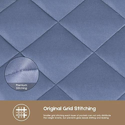 YOLIPULI Blue Weighted Blanket 15 Lbs For Kids And Adults, Heavy Blanket 48" X 72" For Twin Size Bed For One Person Use, Blue Navy Blue 5 YOLIPULI Blue Weighted Blanket 15 Lbs For Kids And Adults, Heavy Blanket 48" X 72" For Twin Size Bed For One Person Use, Blue Navy Blue - Image 3