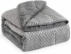 Weighted Blanket 15 Lbs, Sted Weighted Blanket Queen Size, Minky Dot Weighted Blanket For Adult, Dual Sided Soft Thick Heavy Blanket With Premium Glass Beads, Machine Washable, Grey 60"×80" 15 Lbs -Electric Blankets Sales Store 513eJKJJWfS. AC 5