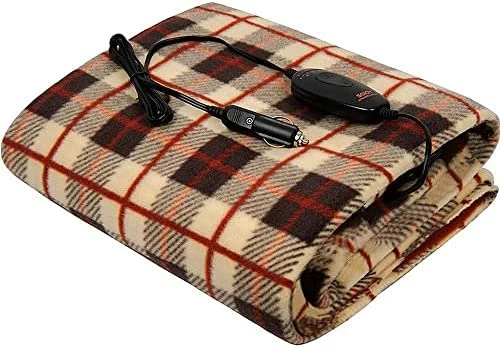 SJC Electric Blanket 60"x 40" Portable Heated Travel Blanket With 3 Heating Setting Fleece Car Blanket,Burgundy&Black Black&burgundy 9 SJC Electric Blanket 60"x 40" Portable Heated Travel Blanket With 3 Heating Setting Fleece Car Blanket,Burgundy&Black Black&burgundy - Image 7